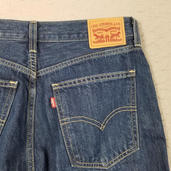 Levis Jeans Womens 28 Blue Low Pro Straight 100% Cotton Red Tab Denim Zip Fly - Picture 8 of 15